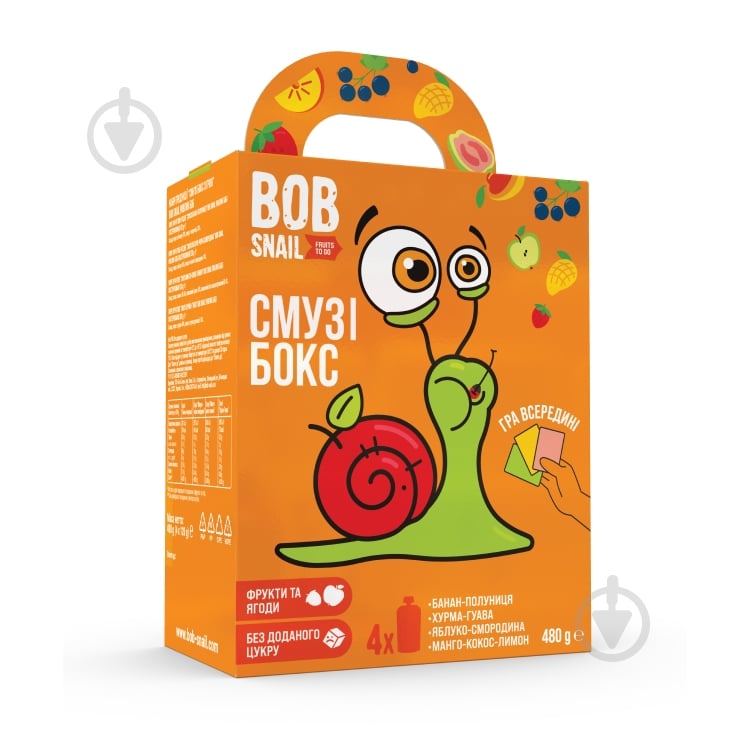 Сок-смузи Bob Snail смузи бокс с комиксом к/у 4х120г - фото 2