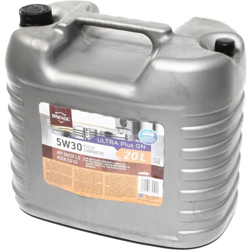 Масло моторн. BREXOL Ultra Plus GN 5W30 API SN/CF LS (Каністра 20л)