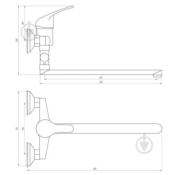 Смеситель для ванны Globus Lux Solly GLSO-0108 - фото 4 Смеситель для ванны Globus Lux Solly GLSO-0108 - фото 4