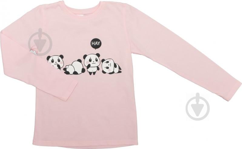 Реглан для девочки Luna Kids Panda р.140 розовый - фото 1