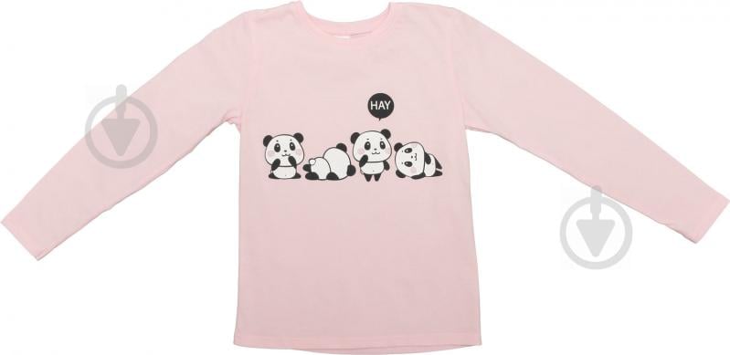 Реглан для девочки Luna Kids Panda р.140 розовый - фото 2