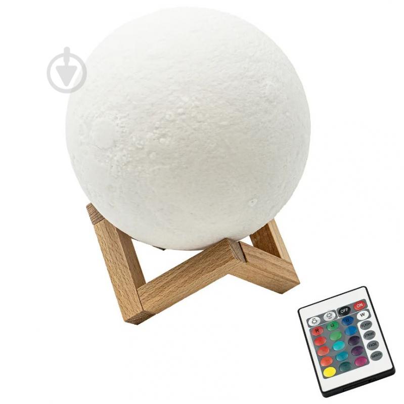 Ночник 3D Led Berger Moon 3D 0,5 Вт белый 1045-NL-15 Moon 3D RGB - фото 1