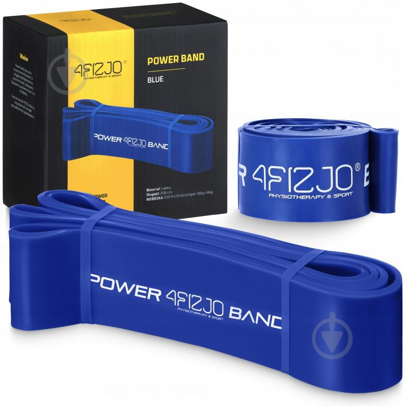 Резинка для фітнесу 4fizjo Power Band 64 мм 36-46 кг (P-5907222931097) 4FJ1097 синій - фото 1