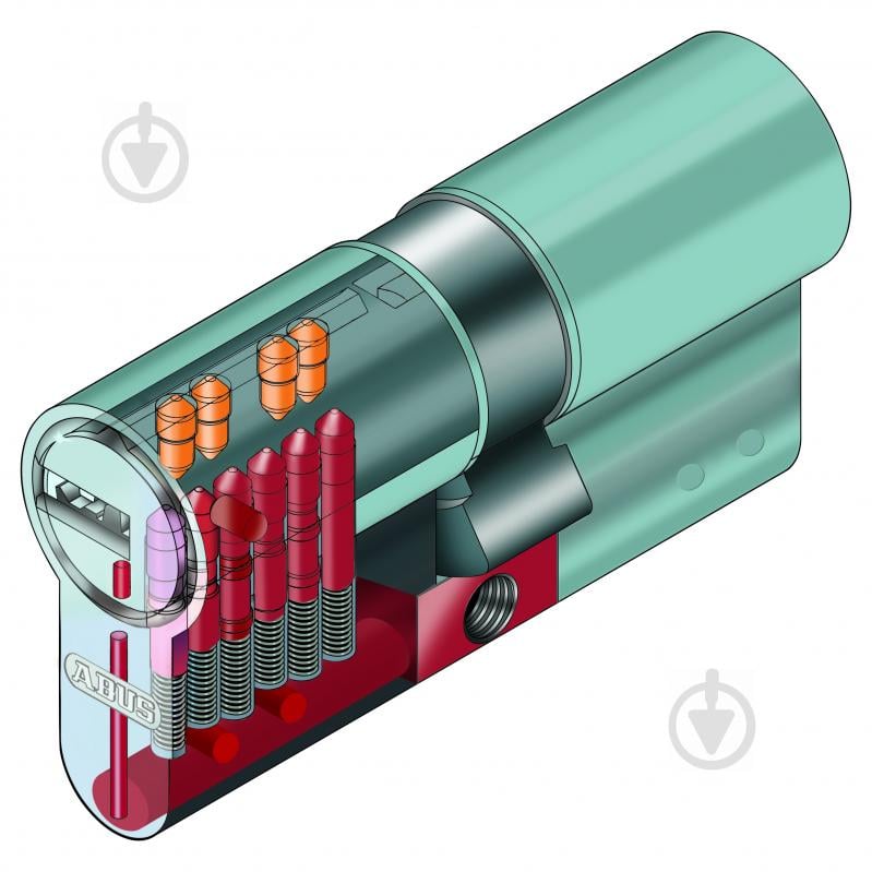 Цилиндр Abus D15 35x45 ключ-ключ 80 мм матовый никель - фото 3