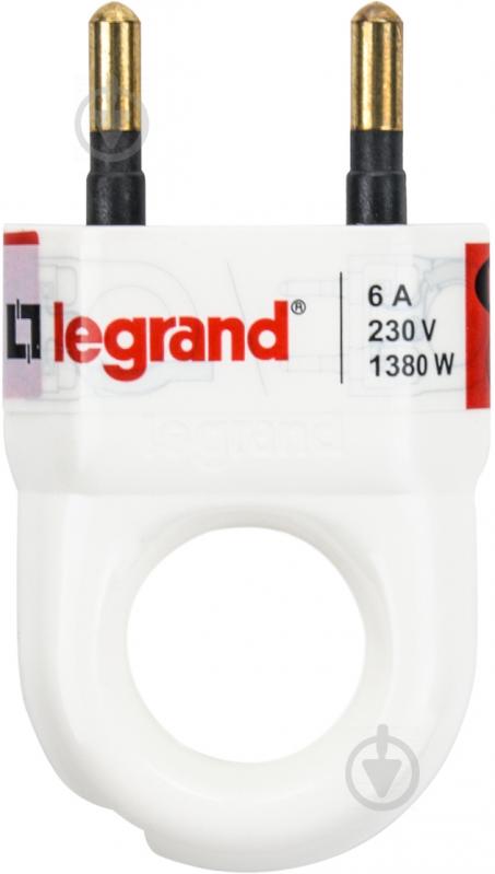 Вилка электрическая плоская с ручкой Legrand 6 А 50162 без заземления 250В 6А IP20 белый - фото 4