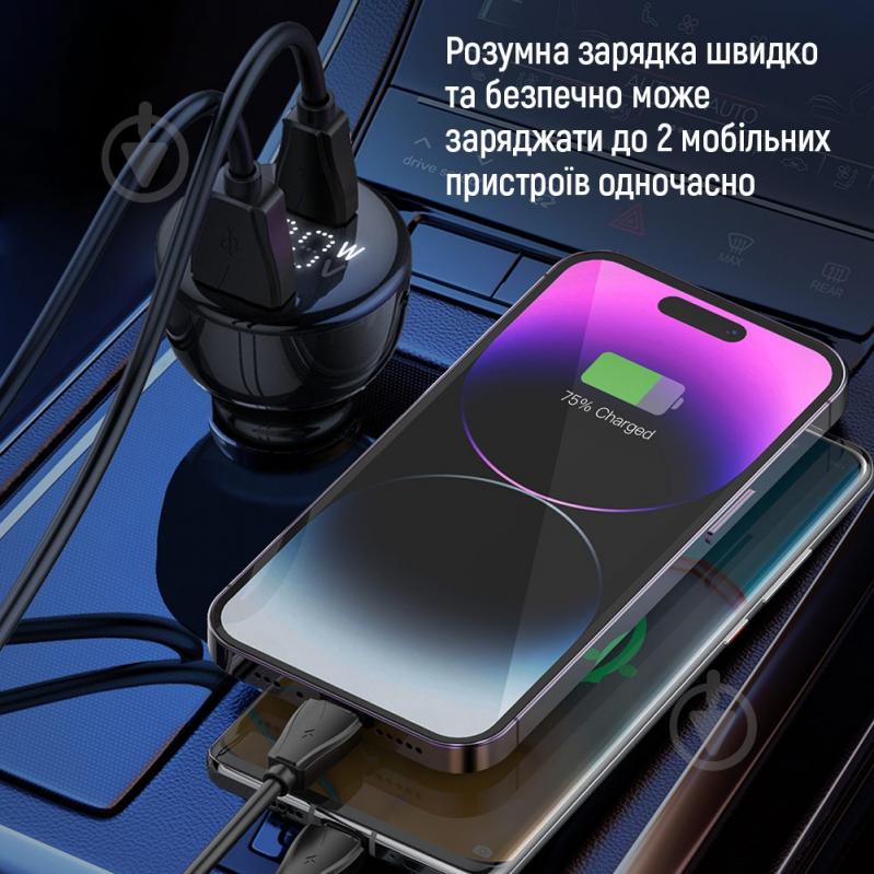 Автомобільний зарядний пристрій ColorWay Power Delivery PPS USB (USB-A + USB-C) 100W Black (CW-CHA044PD-BK) - фото 16