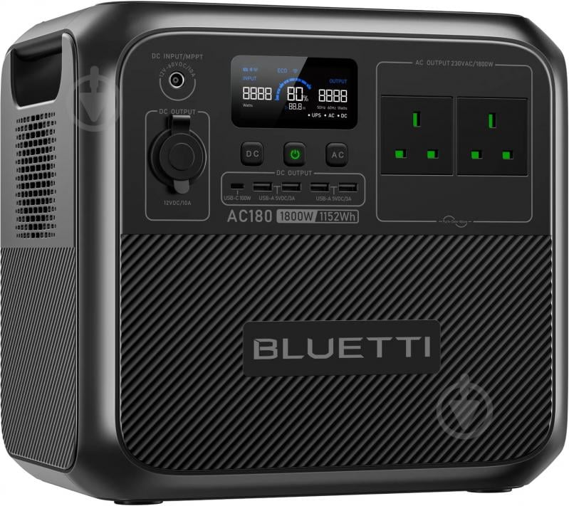 Зарядна станція BLUETTI AC180 GB Plug 1800 Вт LiFePO4 (1152 Вт·год) - фото 1