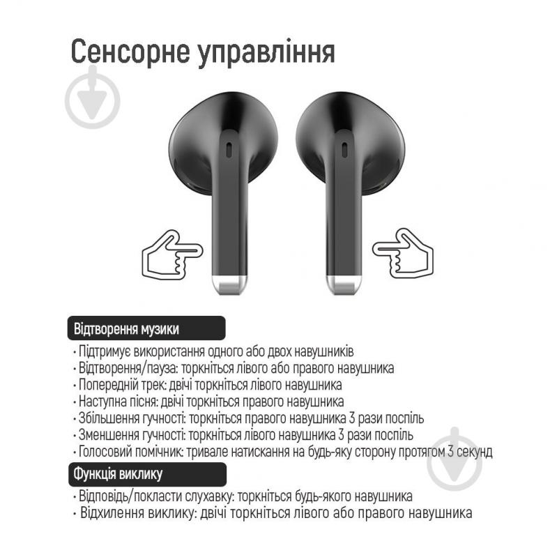 Навушники ColorWay Slim TWS-2 Earbuds black (CW-TWS2BK) - фото 14