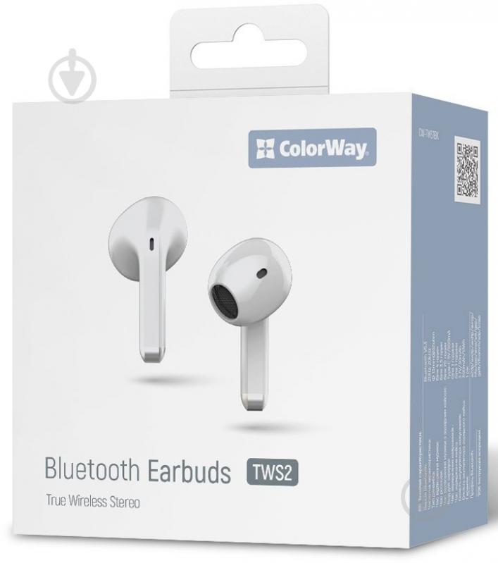 Наушники ColorWay Slim TWS-2 Earbuds white (CW-TWS2WT) - фото 2