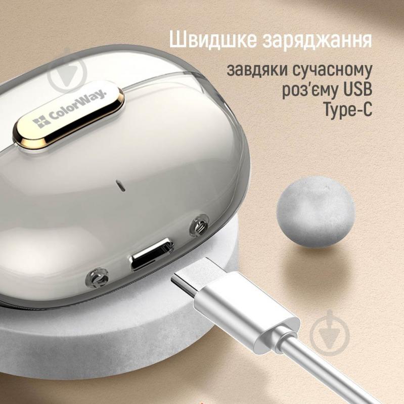 Наушники ColorWay Slim TWS-2 Earbuds white (CW-TWS2WT) - фото 10