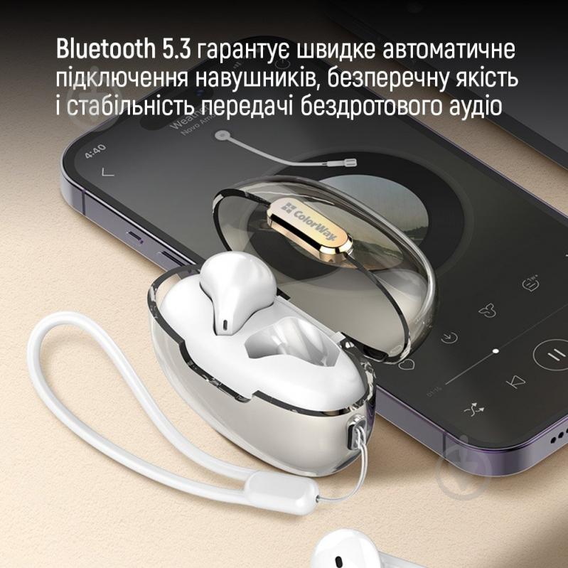 Наушники ColorWay Slim TWS-2 Earbuds white (CW-TWS2WT) - фото 18