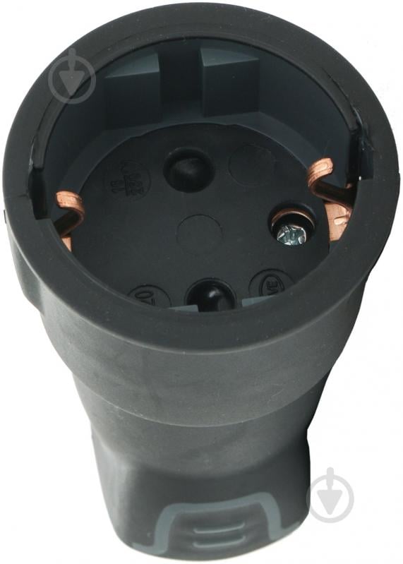 Розетка переносная Legrand 16 А 250 В с заземлением резина черный - фото 1