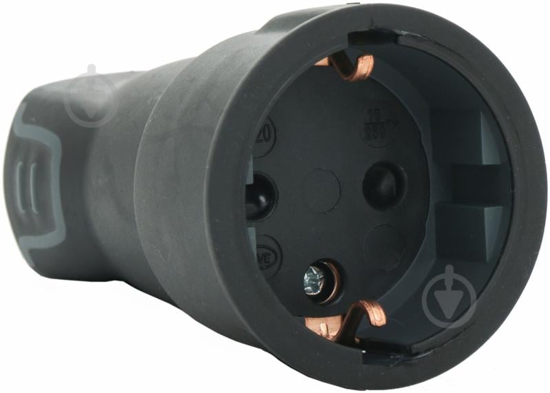 Розетка переносная Legrand 16 А 250 В с заземлением резина черный - фото 2