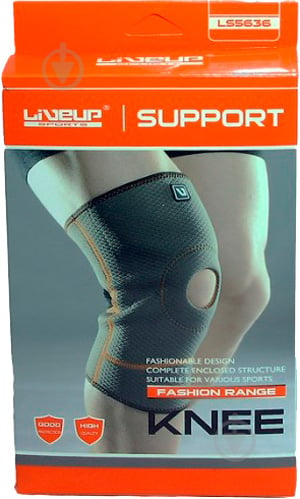 Наколенник защитный LiveUp Knee Support LS5636-L-XL р. L/XL серый - фото 3