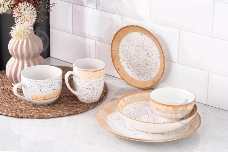 Чашка Ardesto Siena 500 мл бело-желтая AR2950SBG - фото 2 Чашка Ardesto Siena 500 мл бело-желтая AR2950SBG - фото 2