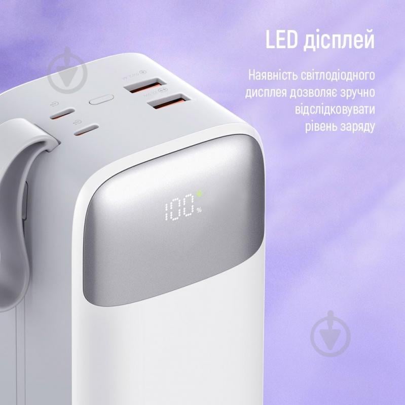 Повербанк ColorWay Powerful (USB QC3.0 + USB-C Power Delivery 22.5W) 50000 mAh white (CW-PB500LPA4WT-PDD) - фото 21