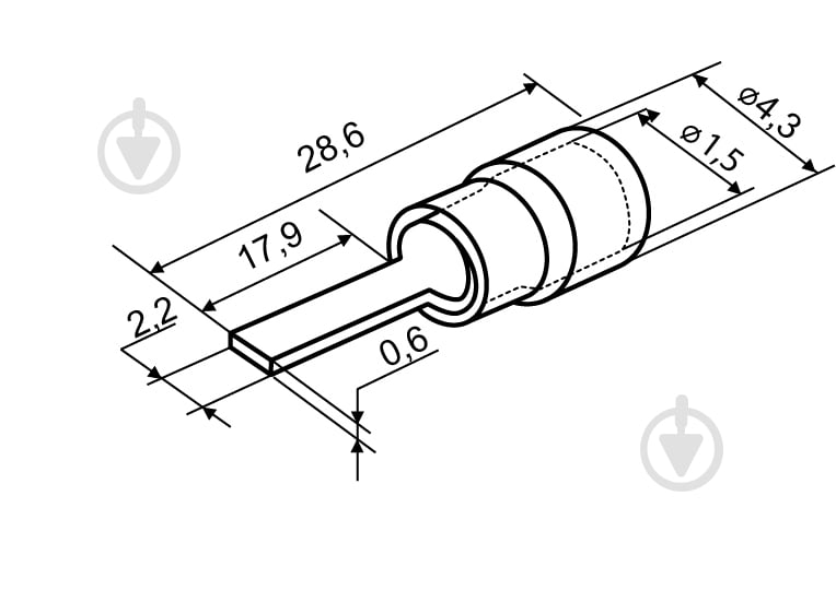 Наконечник Аско-Укрем DBV 1.25-18 червоний A0060130015 - фото 4