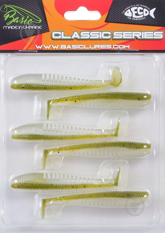 Приманка риболовна Basic Lures 75 мм 6 шт. Sovereign 4,0 жовтий з білим - фото 3