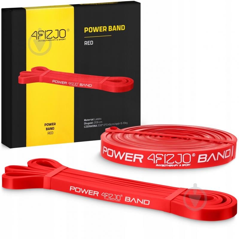 Резинка для фитнеса 4fizjo Power Band 13 мм 6-10 кг (P-5907222931059) 4FJ1059 красный - фото 1