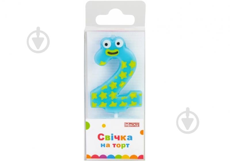 Свеча Цифра "2" 4,5 см Maxi - фото 1 Свеча Цифра "2" 4,5 см Maxi - фото 1