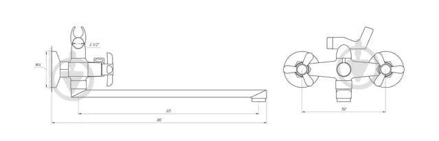 Змішувач для ванни DOMINO DOMINO DB-H1-L-CHROM - фото 5