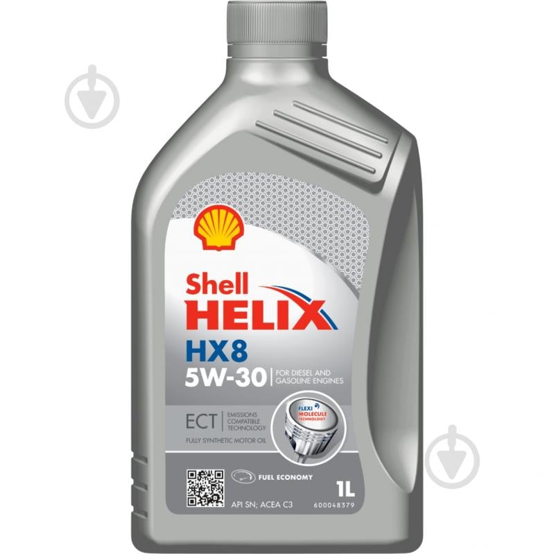 Моторное масло синтетическое SHELL Helix HX8 ECT 5W-30 1 л (ТОВ-У507508) - фото 1