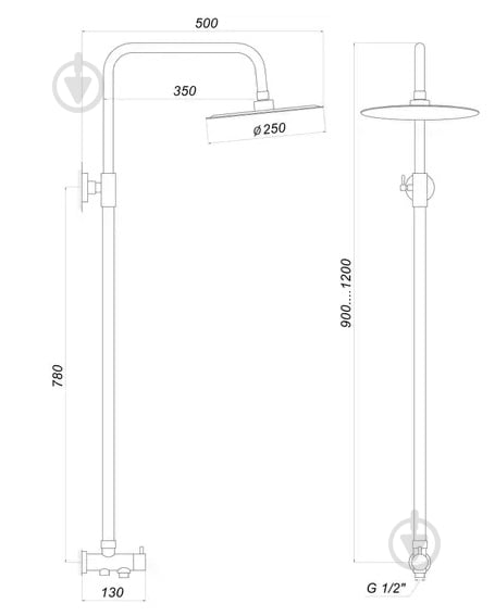 Душевая система Globus Lux ALPEN SB-BAR-0101 - фото 5