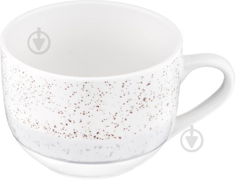 Чашка Ardesto Siena 500 мл бело-серая AR2950SW - фото 3