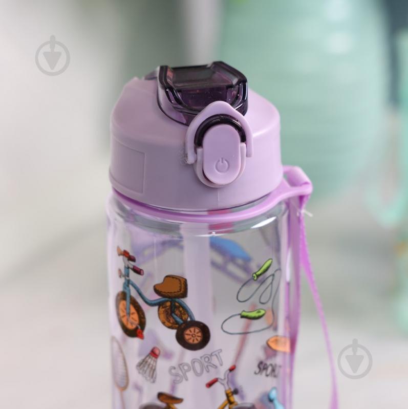 Бутылка для воды Maxmark Vacation 700 мл фиолетовая - фото 6