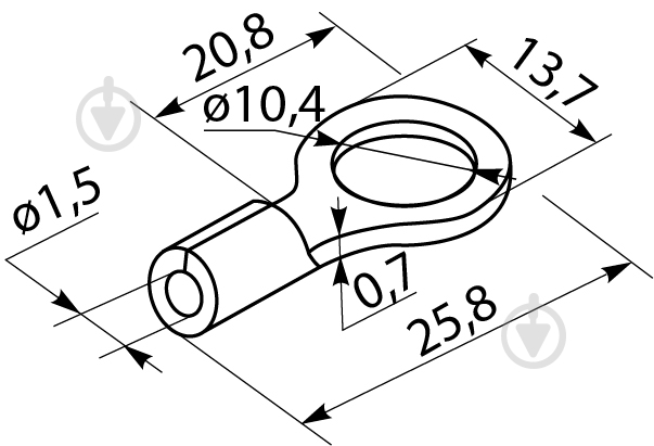 Наконечник кольцевой изолированный Аско-Укрем RV 1,25-10 красный A0060030004 - фото 4