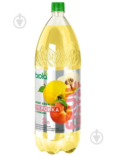 Безалкогольний напій Біола смак айви та персика 2 л (4820081582198) - фото 1