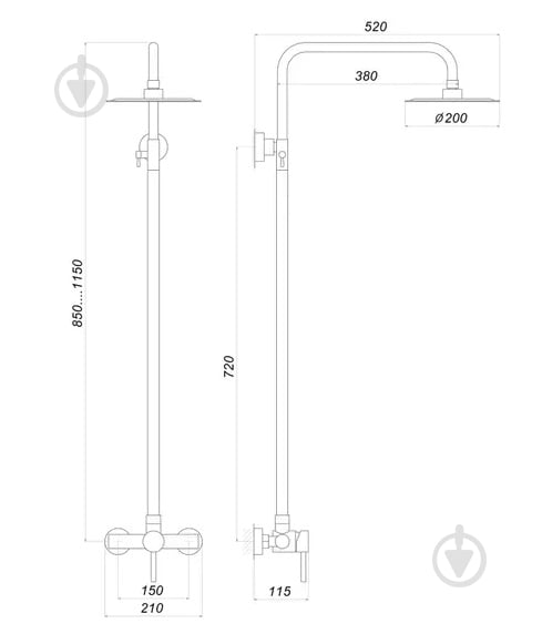 Душевая система Globus Lux ALPEN S-SH-005 - фото 6