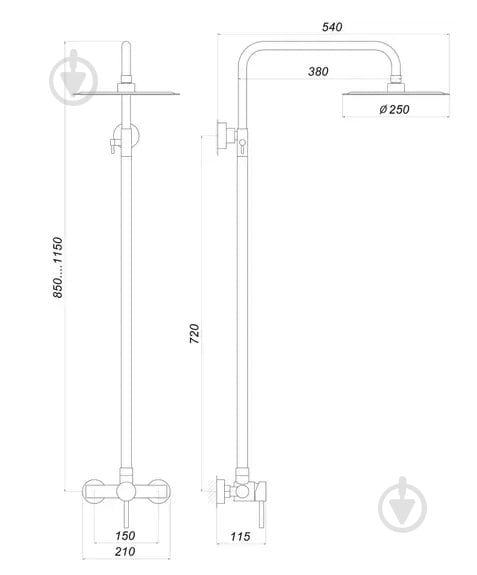 Душевая система Globus Lux ALPEN S-SH-105 - фото 4