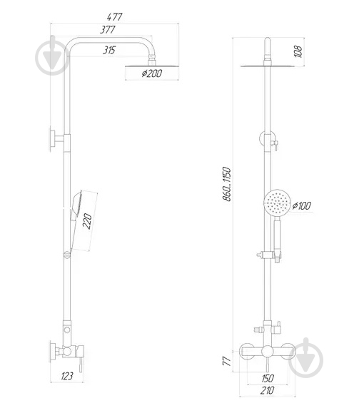 Душевая система Globus Lux ALPEN SUS-SH-05 - фото 5 Душевая система Globus Lux ALPEN SUS-SH-05 - фото 5