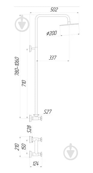 Душевая система Globus Lux DUKAT SD4-SH-05 - фото 5 Душевая система Globus Lux DUKAT SD4-SH-05 - фото 5