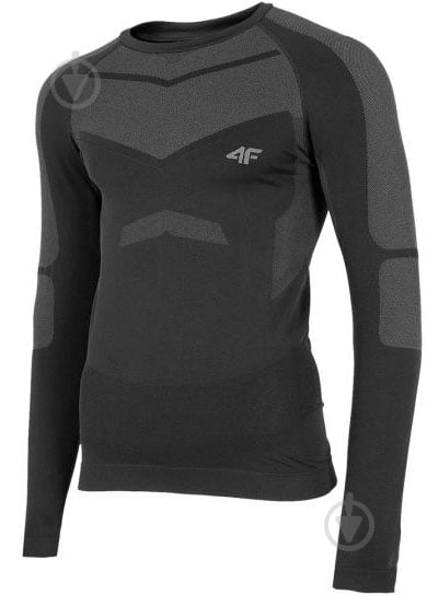 4F M103 Maglia Intima Uomo Manica Lunga - Senza Cuciture, Grigio, Taglia S/M