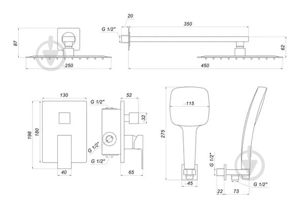 Душевая система Globus Lux GLM-205-BB - фото 3