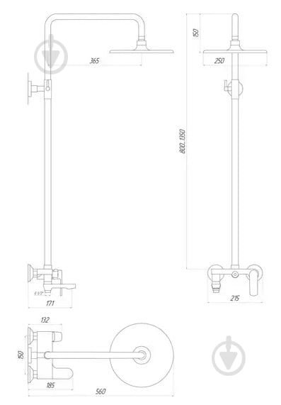 Душевая система Globus Lux GLA-0002N-10-BB - фото 2