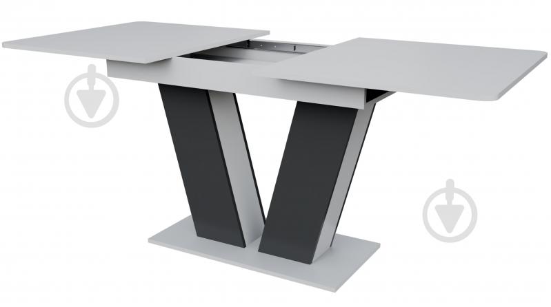 Стіл обідній Стемфорд 1380(1760)x780x750мм графіт/білий - фото 2