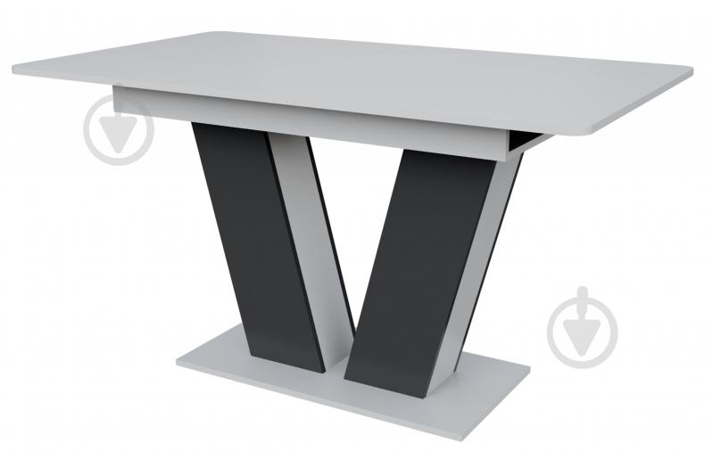 Стіл обідній Стемфорд 1380(1760)x780x750мм графіт/білий - фото 3