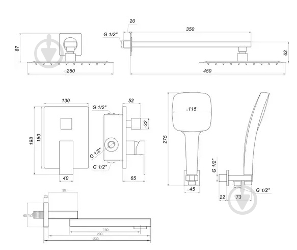 Душевая система Globus Lux GLM-305N-BB - фото 2