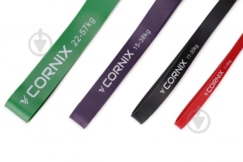 Резинка для фитнеса Cornix Power Band 7-57 кг 4 шт. XR-0088 - фото 6