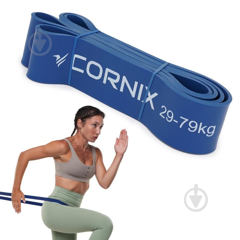 Резинка для фітнесу Cornix Power Band 64 мм 29-79 кг XR-0135 синій - фото 9