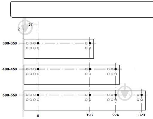 Напрямна кулькова Hafele 433.10.532 WOODPRO L-300 мм з кліпсами - фото 4