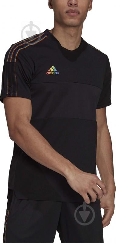 Футболка Adidas TIRO JSY PRIDE GS4721 р.S черный - фото 1