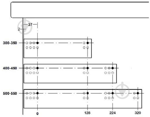 Напрямна кулькова Hafele 421.26.535 WOODPRO Push L-350 мм з кліпсами - фото 3