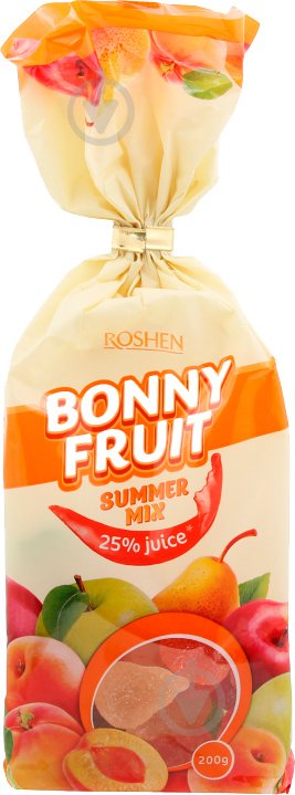 Цукерки Roshen желейні літній мікс 200 г (Bonny-Fruit) - фото 1