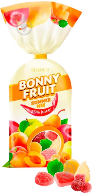 Цукерки Roshen желейні літній мікс 200 г (Bonny-Fruit) - фото 2