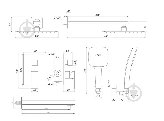 Душевая система Globus Lux GLM-305L-BB - фото 7