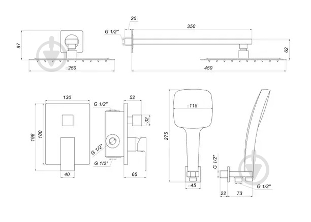 Душевая система Globus Lux GLM-205 - фото 7 Душевая система Globus Lux GLM-205 - фото 7